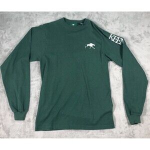 Keeneland Racetrack Tshirt Unisex Green Small Long Sleeve Spellout Horse Racing
